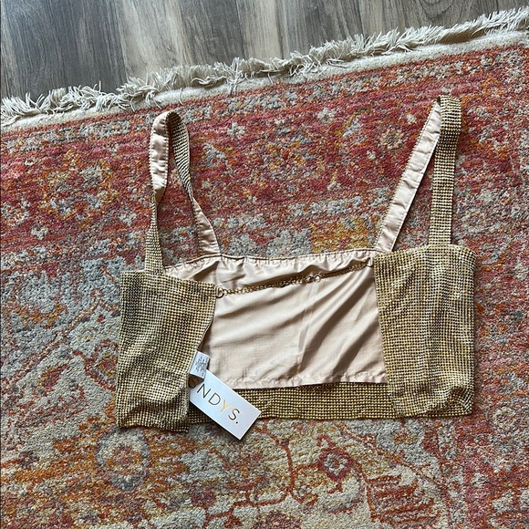 Gold bedazzled Crop Top - Picture 2 of 3
